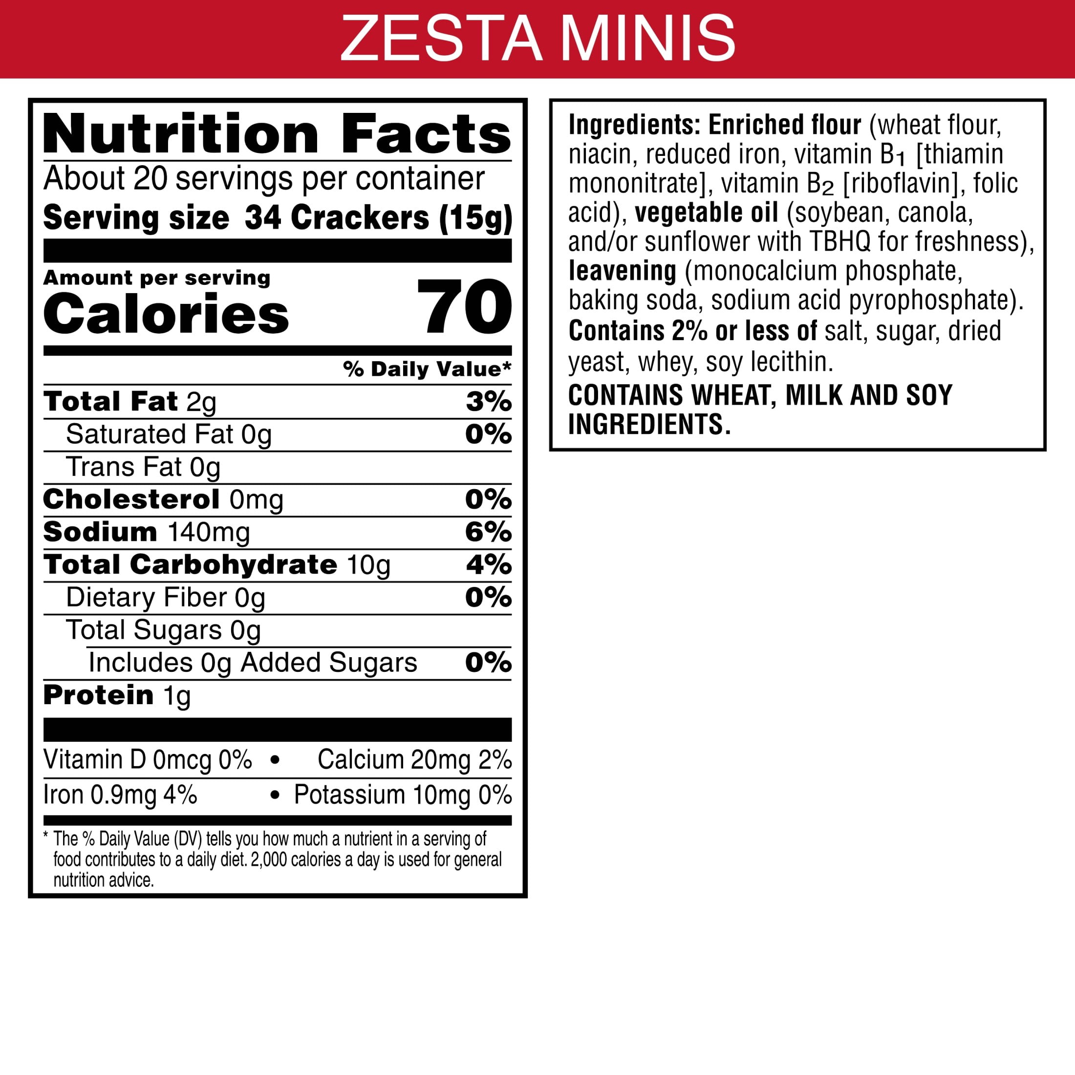 (3 pack) Zesta Minis Original Saltine Crackers, Soup Crackers, 11 oz