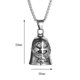 thumbnail image 5 of Campana de motocicleta con alas cruzadas pulidas de acero inoxidable fundido, 5 of 5