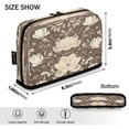 thumbnail image 3 of Vertical Pencil Case Pencil Bag Pencil Cases Large Capacity Storage Pencil Box Paintbrush Box Office Supplies Box Colorful Brown Flower, 3 of 7