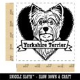 thumbnail image 2 of Yorkshire Terrier Dog Heart Square Rubber Stamp Stamping Scrapbooking Crafting - Small 1.25in, 2 of 7