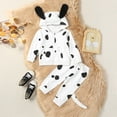 thumbnail image 2 of Toddler Baby Boy Girl Dalmatian Costume Halloween Outfits Kids Long Sleeve Hooded Sweatshirt and Pants Set Spotted Puppy Outfit, 2 of 8