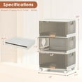 thumbnail image 3 of Costway 3-Cube Stackable Storage Bins with Detachable Wheels 13.5 Gal Large Organizer, 3 of 10
