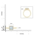 thumbnail image 4 of ANGARA Natural Classic Square Aquamarine Halo Ring in 14K Yellow Gold for Women (Size-6mm) | March Birthstone, Birthday, Anniversary, Jewelry Gift for Women | Natural Aquamarine Ring, 4 of 9