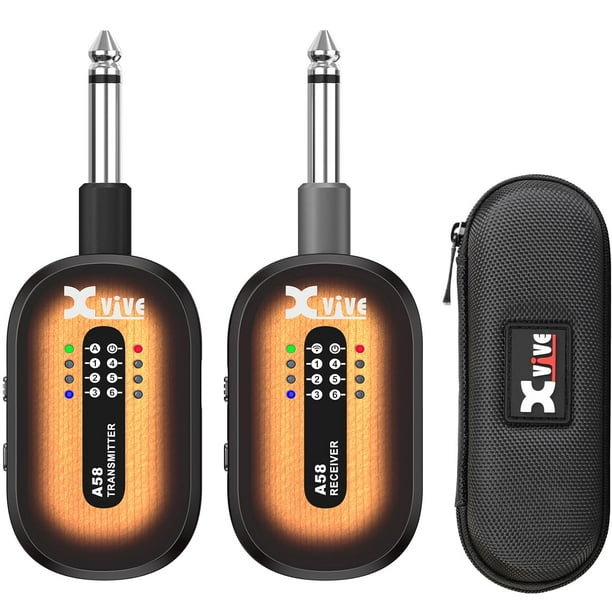 Sistema de guitarra inalámbrico Xvive A58 5.8 GHz con transmisor Sunburst