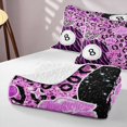 thumbnail image 4 of Erosebridal Eight Ball Quilt King Pink King Coverlet Set, Rose Leopard 3pcs 1 Bedspread and 2 Pillowcases, 4 of 7
