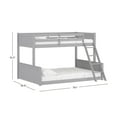 thumbnail image 5 of Hillsdale Capri Coastal Wood Twin over Full Bunk Bed with Mattresses in Gray, 5 of 5