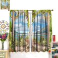 thumbnail image 3 of Sunlight Beach Curtains, Tropical Mountains Seas Landscape Blackout Drapes Summer Scape Window Treatments for Living Room Bedroom 84x84in, 3 of 5