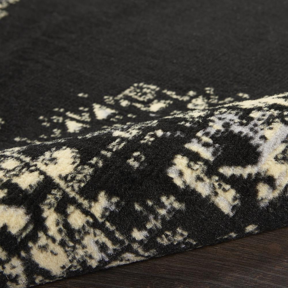 Nourison Grafix Persian Center Medallion Black Area Rug