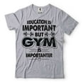 thumbnail image 5 of Mens Gym T-shirt Funny Gym Shirts Gym Joke Tee Education Is Important But Gym Is Importanter Shirt (XX-Large Navy Blue), 5 of 6
