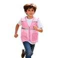 thumbnail image 3 of Kids High Visibility Safety Vest Jacket Reflective Strips Casual Zipper Up Coat Summer Breathable Loose Outdoor Athletic Clothes with Pocket, 3 of 6