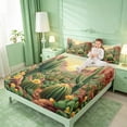thumbnail image 3 of meiyoeat Desert Botanical Cactus Bed Sheets For Kids,Rustic Western Cowgirl Farmhouse Full Size Sheets For Girls,4 Pieces, 3 of 6
