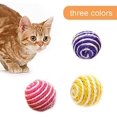 thumbnail image 3 of 3X Bolas de Juguete para Gatos de Sisal Bolas de Sonido Interactivas con Ruidos Multicolores para Mascotas, 3 of 5