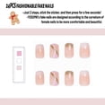 thumbnail image 3 of FloreceBien 24 piezas de uñas postizas cuadradas cortas con pegamento, uñas postizas francesas cortas con pegamento, uñas acrílicas para mujeres y niñas (lentejuelas rosas y naranjas), 3 of 5