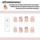 thumbnail image 3 of 24 uñas postizas cuadradas cortas de cobertura completa, uñas postizas francesas cortas con pegamento, uñas acrílicas para mujeres y niñas (lentejuelas naranja rosa), 3 of 5