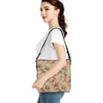 thumbnail image 2 of Kuiaobaty Sparrow Print Leather Bucket Crossbody Bag for Women, Vintage Rose Print Shoulder Purse Crossbody with Removable Strap, Large Capacity Hobo Satchel Purse for Travel, 2 of 5