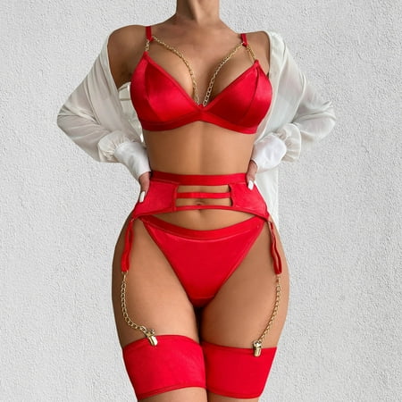 

Idoravan Lingerie Set for Women Clearance Women Lingerie Sets Temptation Underwear Sleepwear Suit Lingerie Sets