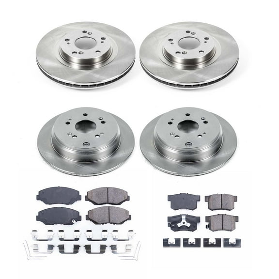 Ultimate Brakes Front and Rear Ceramic Brake Pad and Rotor Kit with Hardware WM81318