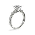 thumbnail image 3 of 0.70 Carat Excellent Round Cut Natural Diamond Beautiful Solitaire with Accents Bridal Ring for Bride Solid 18K White Gold Size 5, 3 of 8