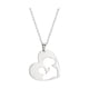 thumbnail image 3 of Collar para el día de la madre, collar para mujer, regalo del día de San Valentín, romántico y elegante colgante de corazón para ella, joyería para fi Color plata, 3 of 8