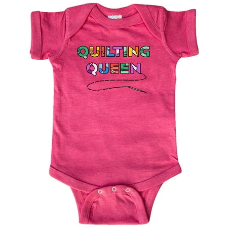 

Inktastic Quilting Queen Stitching with Needle Gift Baby Boy or Baby Girl Bodysuit