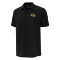thumbnail image 2 of Men's Antigua Black Georgia Tech Yellow Jackets Activate Woven Short Sleeve Button-Up Shirt, 2 of 3