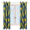 thumbnail image 4 of Colorful Yellow Banana Blackout Curtains Window Drapes Room Darkening Thermal Insulated Grommets Blackout Curtains, for Living, Dining, Bedroom,2 Panels, 4 of 6
