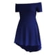thumbnail image 2 of Vestido hombros descubiertos Sunnimix alto y bajo M Borgoña Azul real fuera del vestido de hombro, 2 of 8