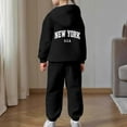 thumbnail image 6 of Girls Boys Sweatsuit New York Hoodie and Jogger Sweatpants 2 Piece Matching Jogger Set Boys Girls Activewear Sets, 6 of 7
