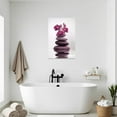 thumbnail image 4 of AVOI Zen Wall Art Stones Picture Orchid Canvas Painting Pink Zen Water Prints Spa Bathroom Decor Meditation Yoga Room Office Home Frame: 12x16in, 4 of 6