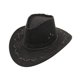 thumbnail image 2 of Sombrero vaquero occidental de ala ancha, visera Fedora Panamá, plegable, para playa, verano rojo, 2 of 8