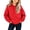 Red, variant on SERTG Girls Pullover Hoodie Drawstring Pocket Solid Color Long Sleeve Loose Fit Kids Casual School Daily Outdoor Wear Hooded Sweatshirt