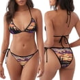 thumbnail image 3 of Fotbe Starry Night Purple Irises Traje de Baño para Mujer de Dos Piezas – Bikini Sexy de Tirantes Tipo Halter con Diseño Triangular, 3 of 6