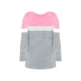 thumbnail image 2 of Dyfzdhu Toddler Kids Girls Crewneck Sweatshirts Color Block Long Sleeve Top 3-9Y, 2 of 4