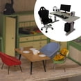 thumbnail image 4 of Escritorio de Computadora en Miniatura para Juegos de Simulación Compactos de Muebles de Oficina a Escala 1:12, 4 of 5
