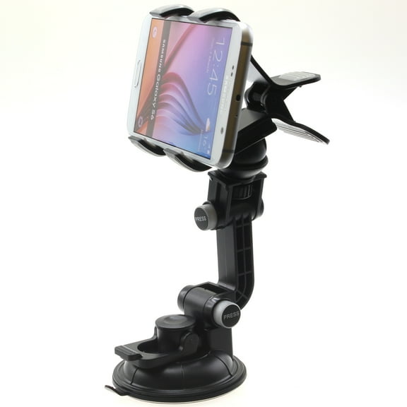 Dash Car Mount for Motorola One 5G Ace - Windshield Holder Cradle Rotating Dock Suction Compatible With Motorola One 5G Ace