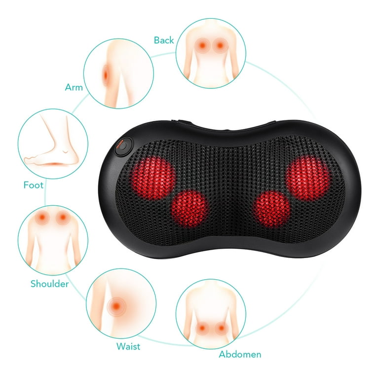 Naipo Shiatsu Back and Neck Massager Massage Pillow with Heat 4 Nodes Deep  Tissue Kneading Massage for Shoulders, Lower Back, Legs, Foot, Use at Home  Office Car, Gift - Coupon Codes, Promo