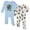 Cream beige / pastel sky blue, variant on Godzilla 2 Pack Sleep N' Play Coveralls 2-Way Zip Newborn to Infant