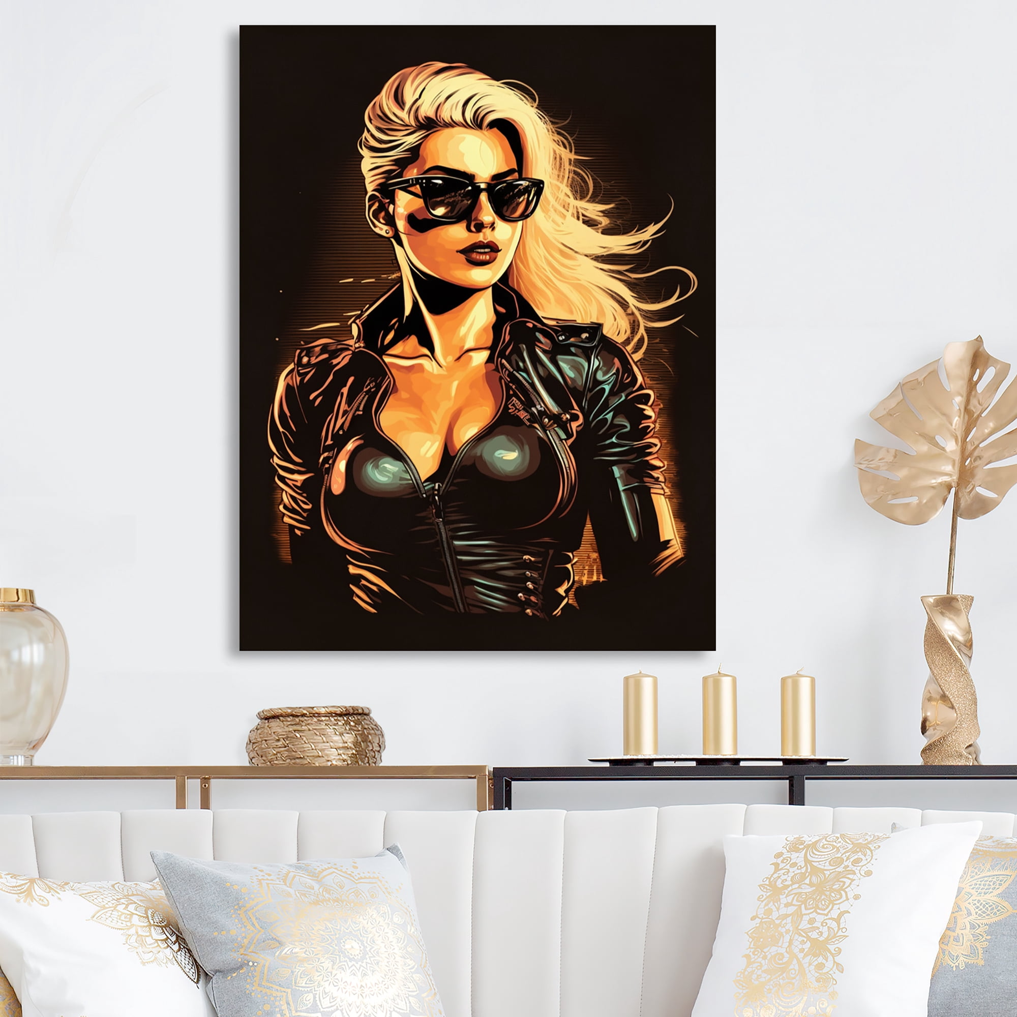 Designart Hollywood Bombsell IV Canvas Wall Art
