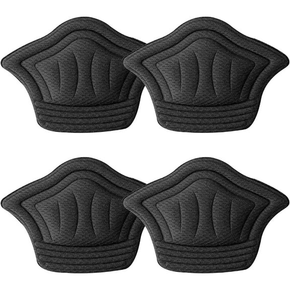 2 Pairs Thick Non-Slip Heel Grips Heel Cushion Pads for Loose Shoes Shoe Inserts Liner for Blisters Self-Adhesive Heel Protector, Shoe Heel Repair Patch for Men Women (Black)