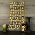 thumbnail image 3 of Torched Indiana Beer Cap Map Wall Mount Decor Art 18"x17"x0.25" Brown, 3 of 4