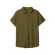thumbnail image 4 of ICHUANYI Clearance Fashion Woman Causal Button Solid Blouse Short Sleeve T-Shirt Summer Tops(Brown, L) ICHUANYI WER2023080711667, 4 of 6