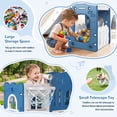 thumbnail image 6 of Vipuse 9 in 1 Indoor Infant Toddler Playground Slides Playset with Playhouse for Backyard Home, Blue & Gray, 6 of 12