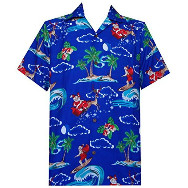 Holiday - Hawaiian Shirt 41 Mens Christmas Santa Claus Party Aloha ...