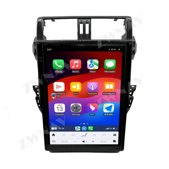 ZWNAV 15 inch Tesla Style car radio for Toyota Prado 2014-2017 Android 13 CarPlay GPS Navigation Multimedia Player Head Unit