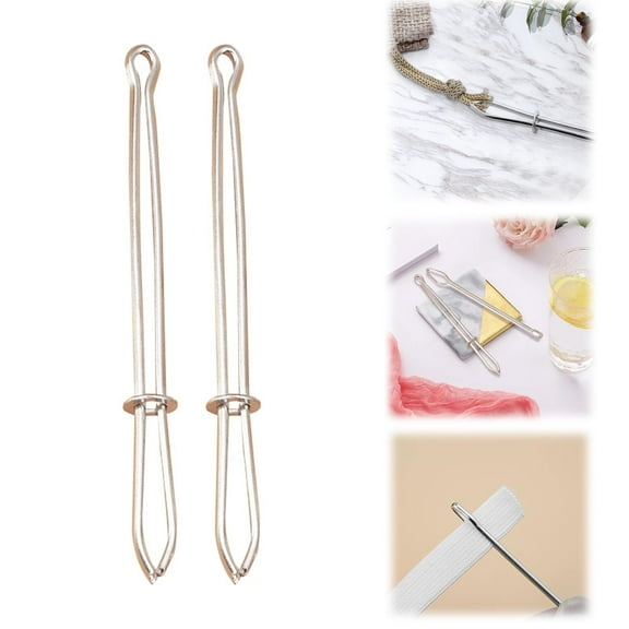 DIY Rope Clip Easy To Pull Rope Threading Device (2/4/8pc) With Tweezers Sewing Tool Used For Rope Replacement Of Hoodies Pants Shorts And Sewing Accessories
