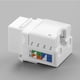 thumbnail image 3 of Conector de pared Ethernet Keystone Sincero RJ45 Cat5e Punch Down UTP 45 grados blanco paquete de 10, 3 of 5