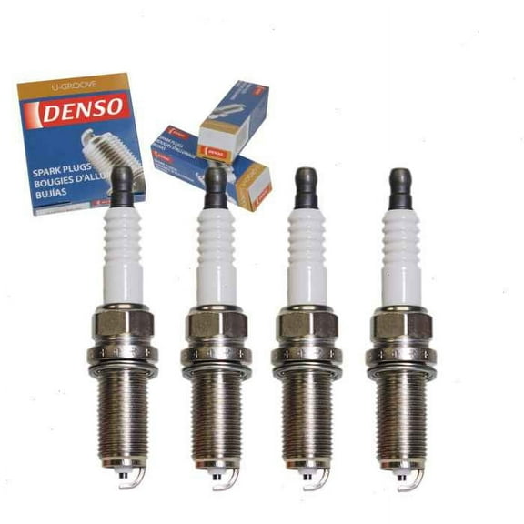 4 pc DENSO Standard U-Groove Spark Plugs compatible with Jeep Renegade 2.4L L4 2015-2017