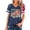 Dark Blue, variant on Women's 250th Anniversary Rhinestone T-Shirt, USA Flag Print with Sparkle 1776-2026 Design Short Sleeve Top