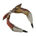 thumbnail image 5 of Unique Bargains 1 Pc Wide Tie Bow Geometric Headbands for Women Maroon, 5 of 6