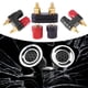thumbnail image 2 of 1 conector banana para altavoz amplificador con terminales de pareja conector rojo + negro, 2 of 3